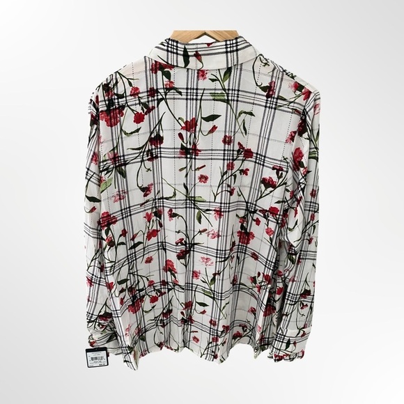 Rachel Roy Collection Plus Size Long Sleeve Floral Blouse Career NWT Size 16W - Picture 2 of 9